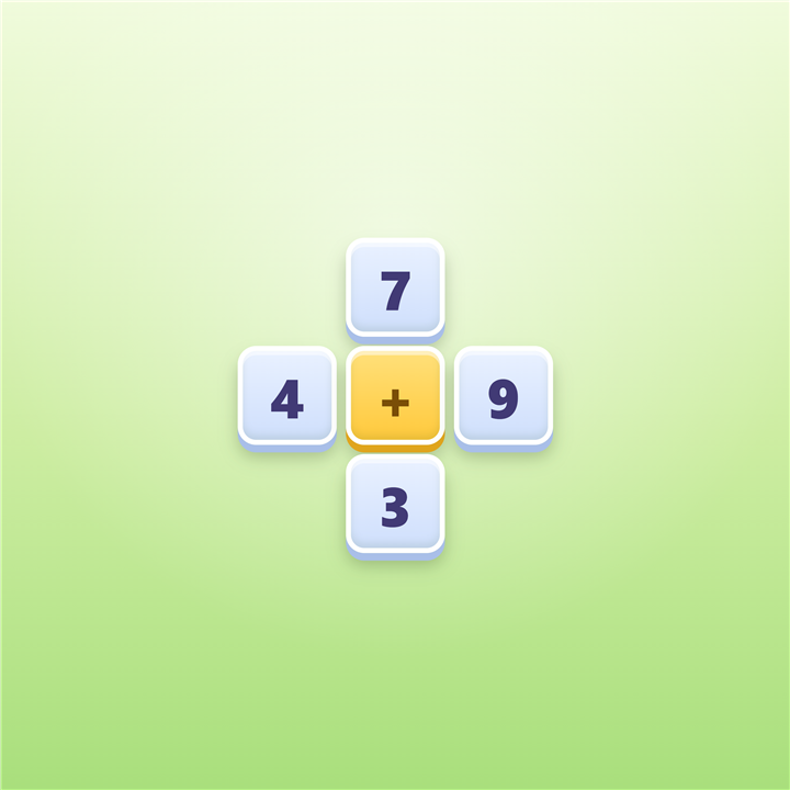 MathCross splash art — an arithmetic crossword board
